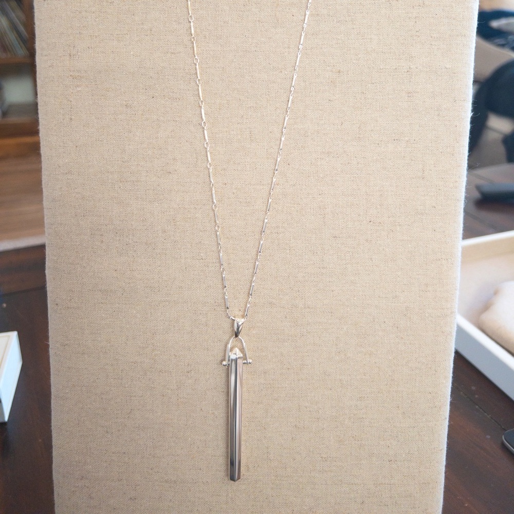 Stella & Dot Silver Rebel Pendant Necklace